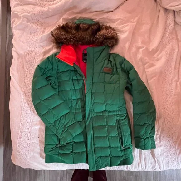 Green North Face Parka